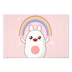 Kawaii-Regenbogenhalbkugel Fotodruck