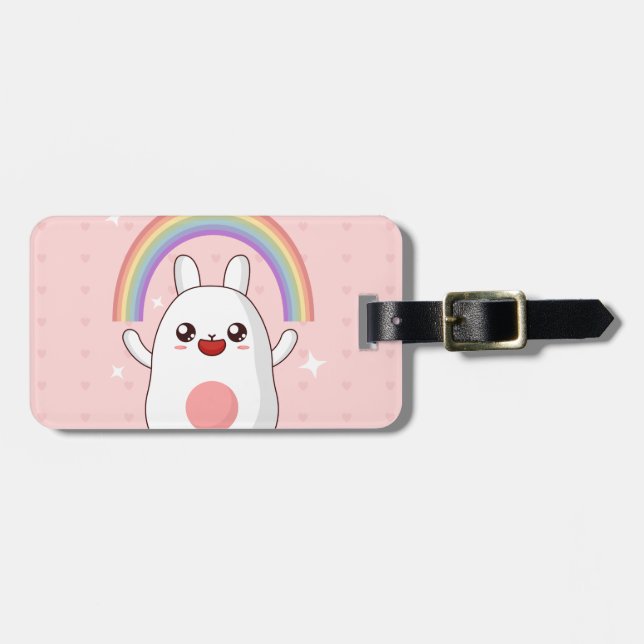 Kawaii-Regenbogenhalbkugel Gepäckanhänger (Vorderseite horizontal)