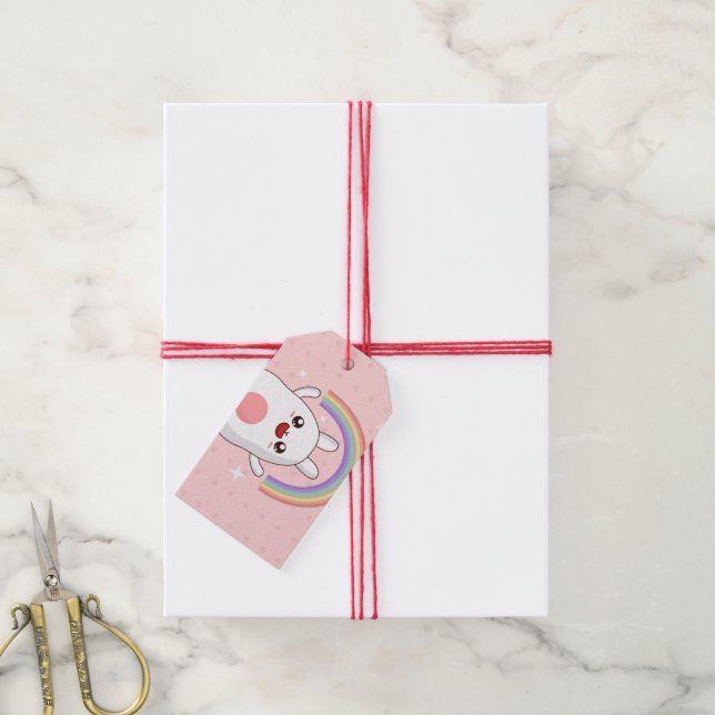 Kawaii-Regenbogenhalbkugel Geschenkanhänger (Mit Garn)