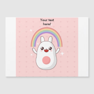 Kawaii-Regenbogenhalbkugel Magnetkarte