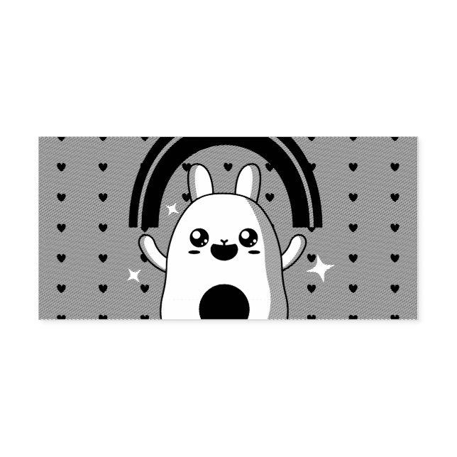 Kawaii-Regenbogenhalbkugel Permastempel (Design)