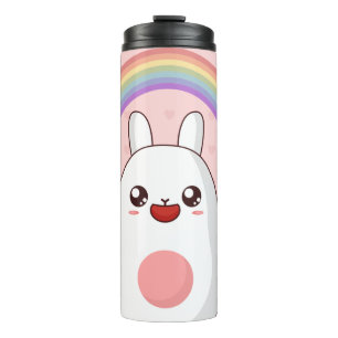 Kawaii-Regenbogenhalbkugel Thermosbecher