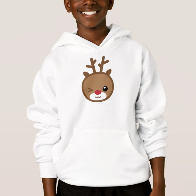 Kawaii Reindeer Kid's Shirt (Vorderseite)