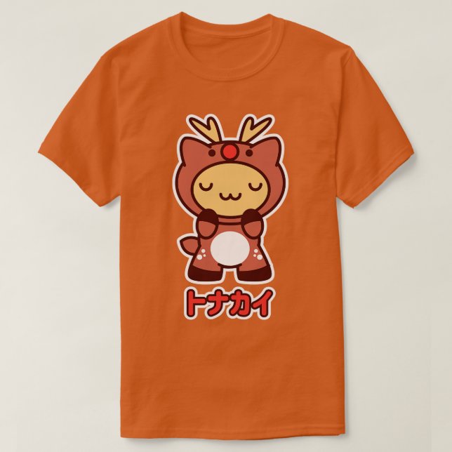 Kawaii Reindeer Kitty T-Shirt (Design vorne)
