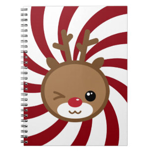 Kawaii Reindeer-Notebook Notizblock