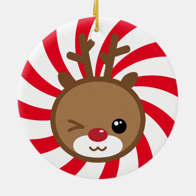 Kawaii Reindeer Weihnachtsschmuck (Hinten)