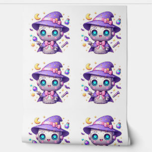 Kawaii Robot Hexe Niedlich Magical Tech Inspiriert Tapete