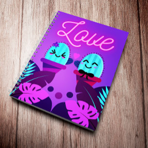 Kawaii Romantic Cactus Spiral Notebook Notizbuch