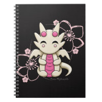 Kawaii rosa Drache-gewundenes Notizbuch