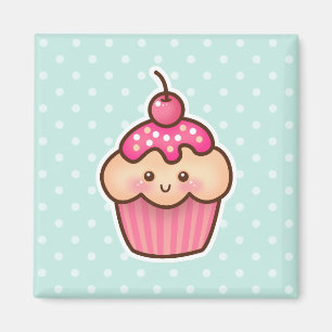 Kawaii rosa kleiner Kuchen und niedliche tadellose Magnet