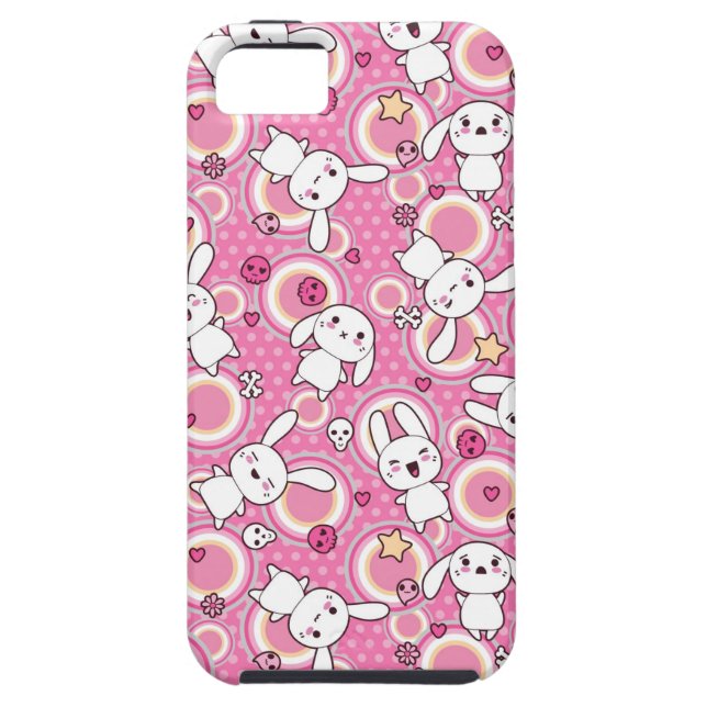 kawaii rosa Muster Case-Mate iPhone Hülle (Rückseite)