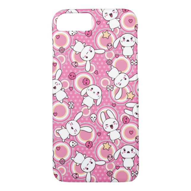 kawaii rosa Muster Case-Mate iPhone Hülle (Rückseite)