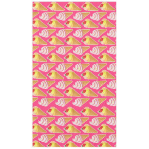 Kawaii-rosa Muster mit Erdbeereis Tischdecke