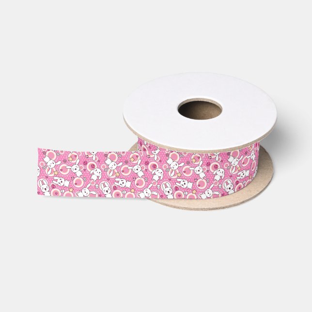 kawaii rosa Muster Satinband (Spule)