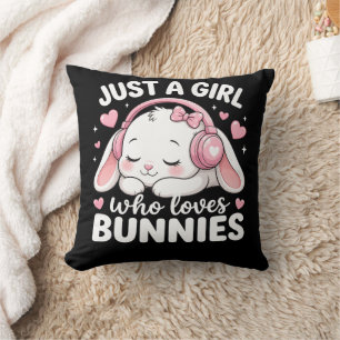 Kawaii Rosa Schlafhasen Kissen