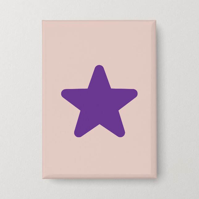 Kawaii Rosa und Lila Stern Knopf Button (Vorderseite)