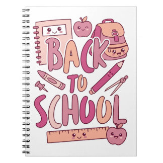 Kawaii Rosa Zurück zur Schule Süße Materialien Stu Notizblock