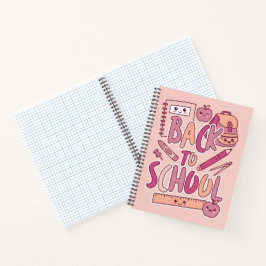 Kawaii Rosa Zurück zur Schule Süße Materialien Stu Notizbuch