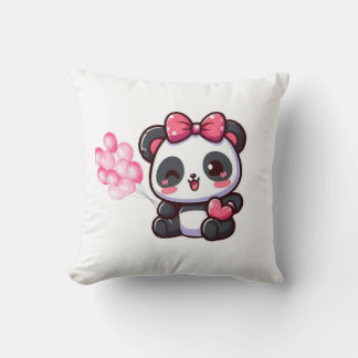 Kawaii-Rosafarbenes Kätzchen-Kissen mit Schleifen Kissen