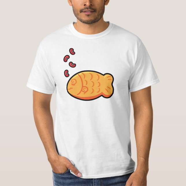 Kawaii rote Bohne Taiyaki japanischer T-Shirt (Vorderseite)
