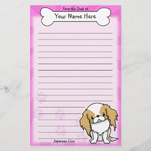Kawaii rotes u. weißes Japanerchin-Briefpapier Briefpapier