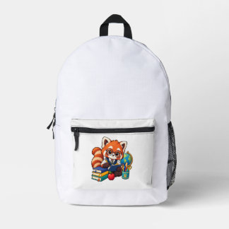 Kawaii-Rotpanda-Studienbegleiter-Rucksack Bedruckter Rucksack