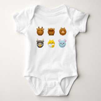 Kawaii Runde Tiere Baby Strampler