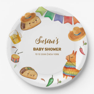 Kawaii Rustic Fiesta Taco Bout Eine Babydusche Pappteller