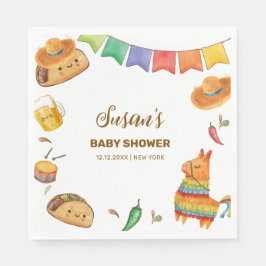 Kawaii Rustic Fiesta Taco Bout Eine Babydusche Serviette