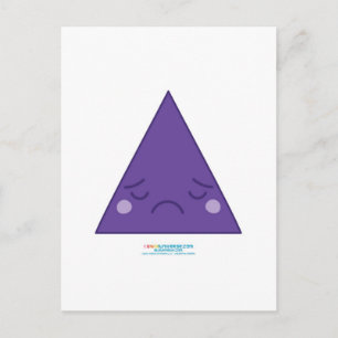 Kawaii Sad Triangle Postkarte