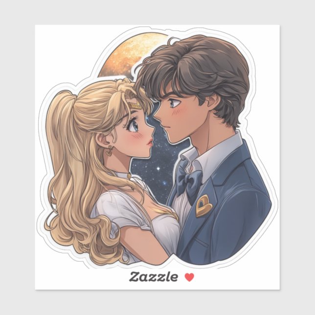 Kawaii SailorMoon TuxedoMask Romantischer Sticker (Blatt)
