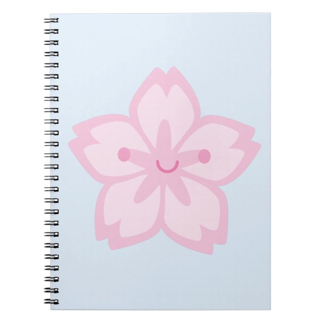 Kawaii Sakura Cherry Blossom Blume Notizblock (Vorderseite)
