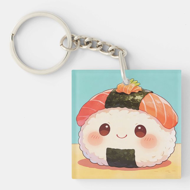 Kawaii Salmon Nigiri Keychain Schlüsselanhänger (Vorderseite)