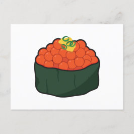 Kawaii Salmon Sushi - Feinschmecker Kawaii Postkarte