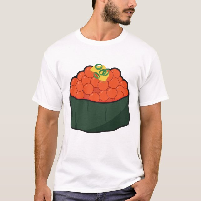 Kawaii Salmon Sushi - Feinschmecker Kawaii T-Shirt (Vorderseite)