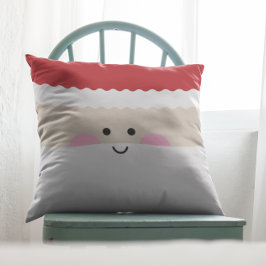 Kawaii Santa Claus Geometric Christmas Kissen
