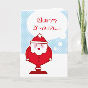 Kawaii Santa Feiertagskarte