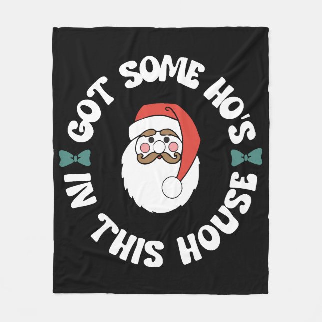 Kawaii Santa Fleecedecke (Vorderseite)