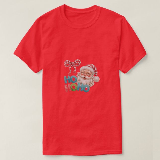 Kawaii Santa Winter Holiday T-Shirt Design (Design vorne)