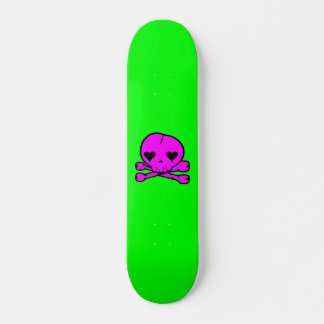 Kawaii Schädel gotisches Lolita Grün u. Rosa Skateboard