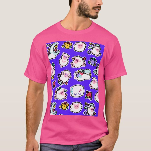 Kawaii-Schafe - Kinderschlafzeit - Niedlich und T-Shirt (Vorderseite)