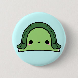 Kawaii Schildkröte (Sie ändern den Hintergrund!) Button