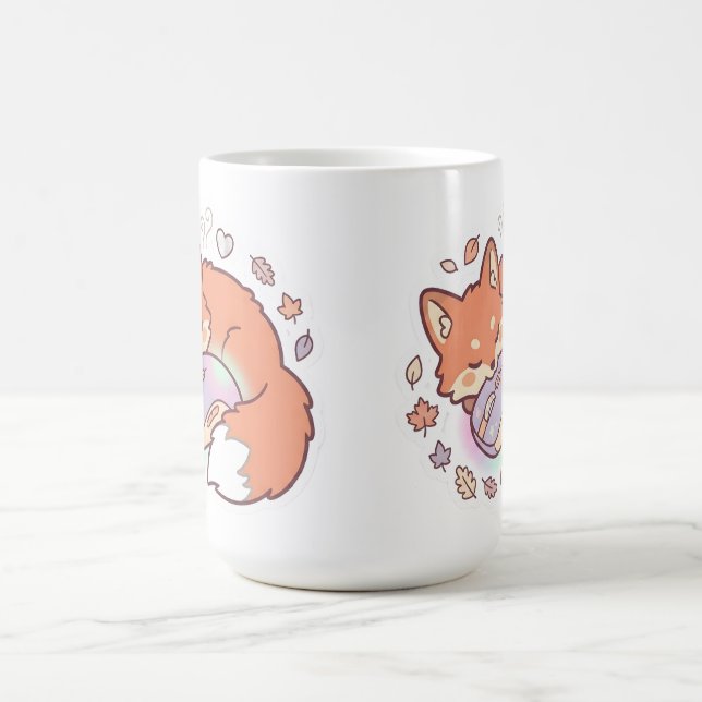 Kawaii-Schlaf-Gaming-Fuchs-Tasse Kaffeetasse (Mittel)