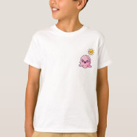 Kawaii schmelzendes rosa Eiscreme-Maskottchen mit