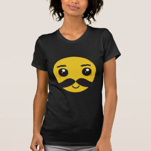 Kawaii Schnurrbart Lächelnd T-Shirt