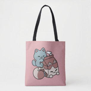 Kawaii Schokoladen Milch Katze – Cozy Getränk & Ni