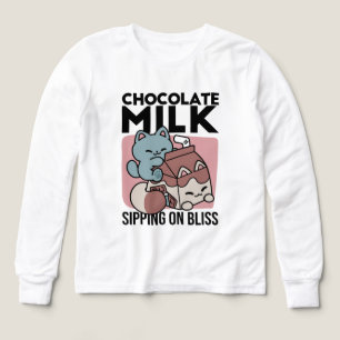 Kawaii Schokoladen Milch Katze – Cozy Getränk & Ni