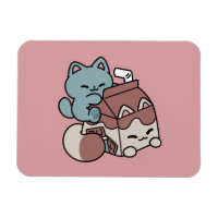 Kawaii Schokoladen Milch Katze – Cozy Getränk & Ni