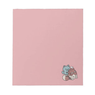 Kawaii Schokoladen Milch Katze – Cozy Getränk & Ni Notizblock