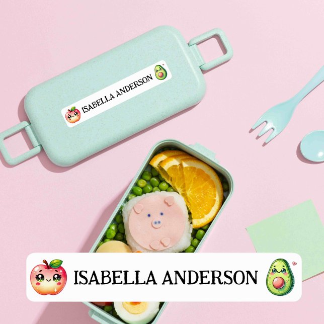 Kawaii School Cute Design Waterproof Label Etiketten (children lunch box labels)